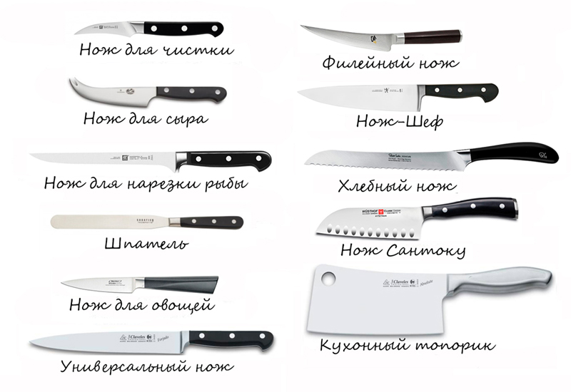 Выбираем кухонный нож. Виды ножей